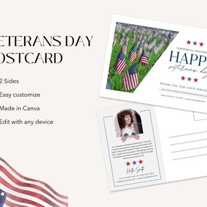 Veterans Day Real Estate Farming Postcard | Memorial Day Real Estate Postcard | Labor Day | Real Estate Farming | Real Estate Marketing