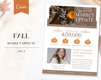 Fall Real Estate Market Update Flyer | Realtor Canva Template (Digital Download)