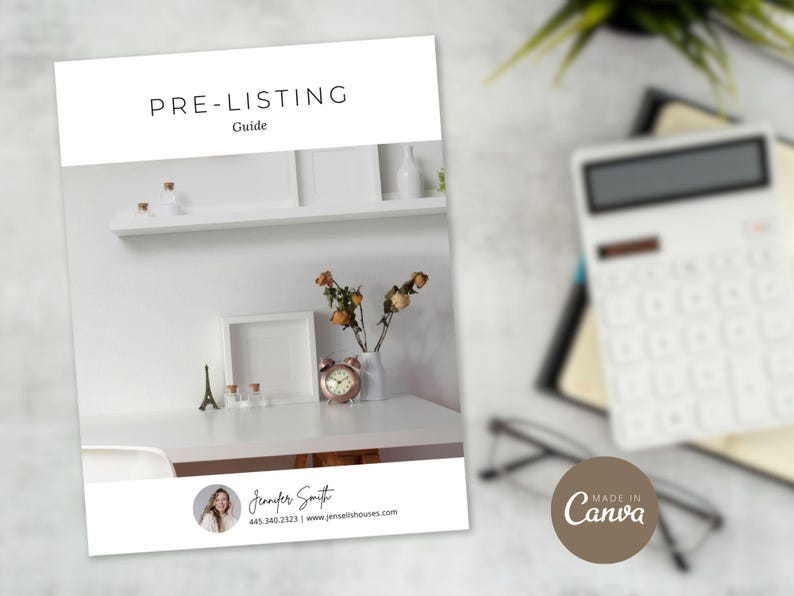 Minimal Pre Listing Guide | Seller Guide | Real Estate Pre Listing Guide Template | Pre Listing Presentation | Real Estate Marketing | Canva