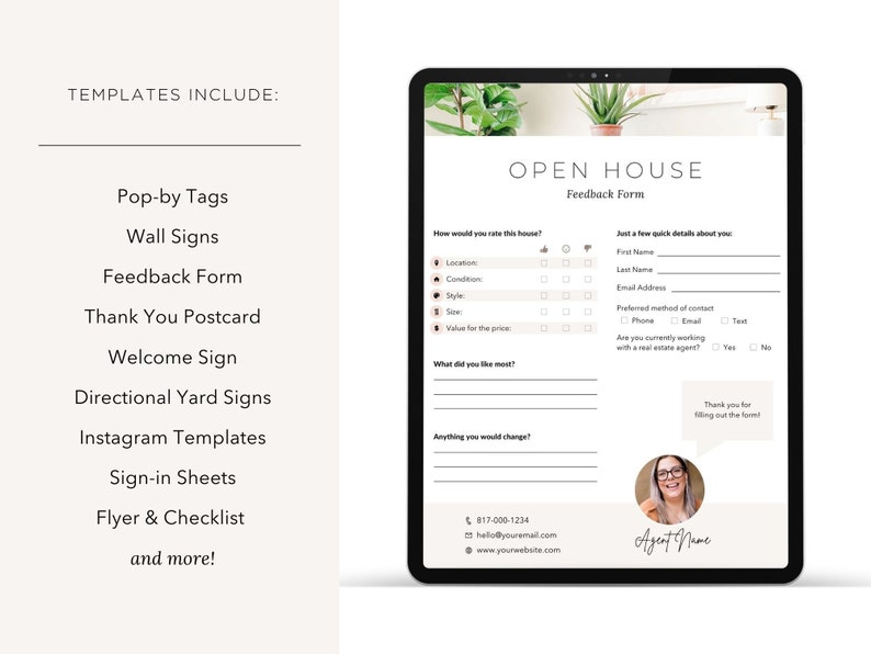 Real Estate Open House Template Bundle, Marketing Kit (digital Download ...