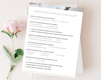 Minimal Loan Documents Checklist, Modern Real Estate Marketing, Real Estate Loan Application Checklist, Mortgage Loan Checklist