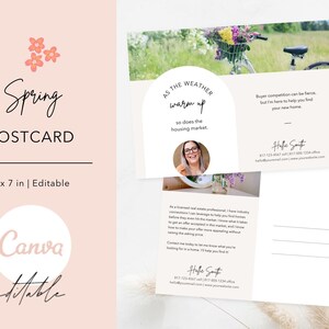 Frühlings-Immobilien-Frühling, Frühlings-Immobilien-Postkarte, Frühlings-Immobilien-Frühling, Marketing-Postkarte, Frühlings-Immobilien-Frühling