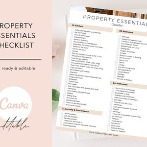 AirBnb Inventory Checklist, Airbnb Essentials Checklist, Airbnb Template, Airbnb Property Checklist, Airbnb Property Essentials Checklist
