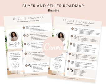 Buyer & Seller Roadmap Bundle, Real Estate Marketing, Home Buyer Roadmap, Home Buying Process, Home Selling Process, New Buyer Checklist