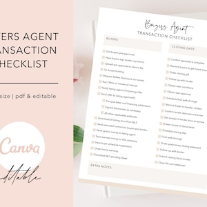 Lista de verificación para transacciones de agentes de compradores, marketing inmobiliario, folleto inmobiliario, lista de verificación para agentes de compradores, transacciones de agentes de compradores