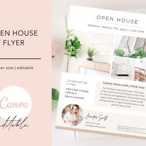 Open House Flyer, Real Estate Marketing, Real Estate Flyer, Open House Template, Showing Flyer, Open House Marketing