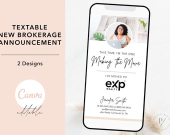 Anuncio de nueva agencia inmobiliaria, plantilla de Canva (descarga digital)