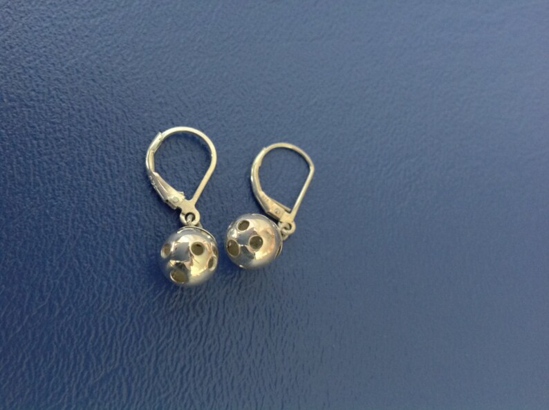 Sterling Silver Leverback Pickleball Earrings pbe38 Etsy