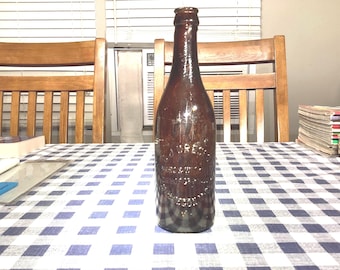 Vintage C J Dresen Pure & Without Drugs or Poisen Muskegon, Mich. Dark Amber Bottle