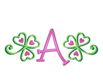 Shamrock W-Monogram Font Embroidery