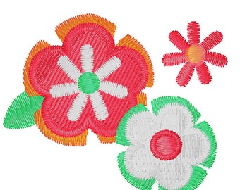 Bay Flowers Embroidery Design Instant Download