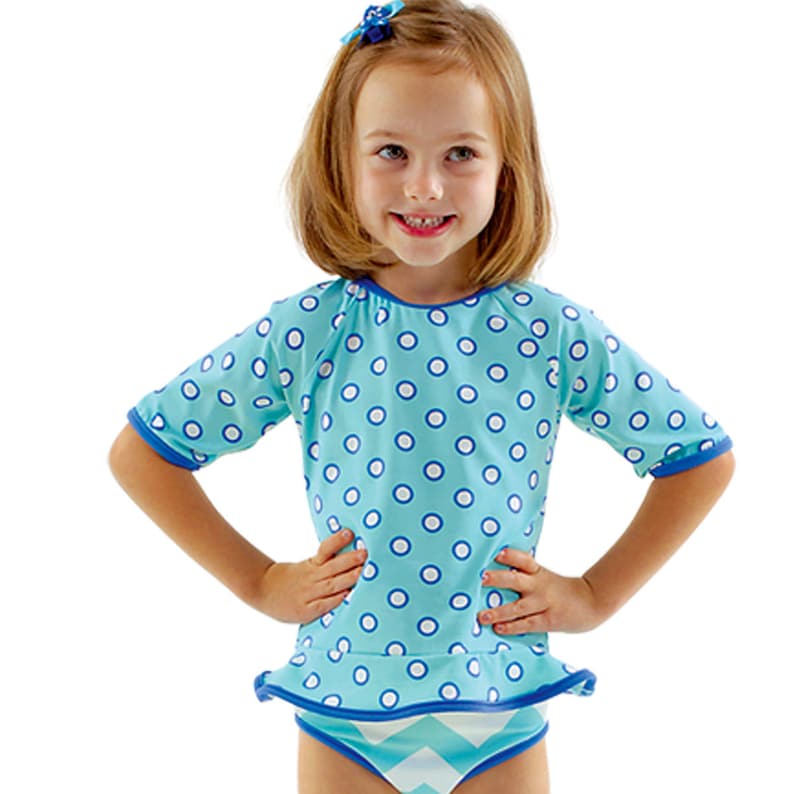 Harper Swim Rash Guard PDF Sewing Pattern Sizes 4-16 image 1