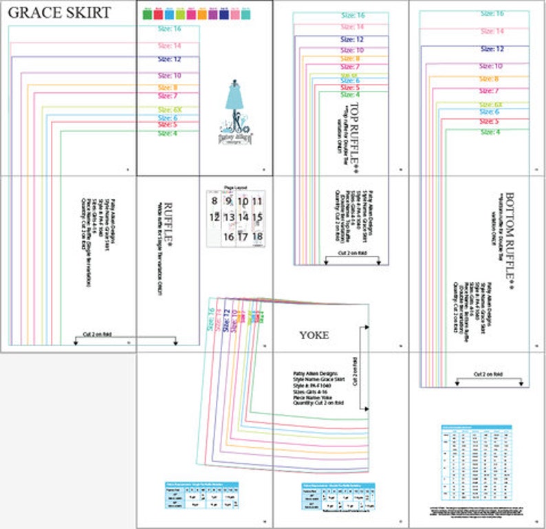 Grace Skirt With 2 Ruffle Variations PDF Sewing Pattern image 4