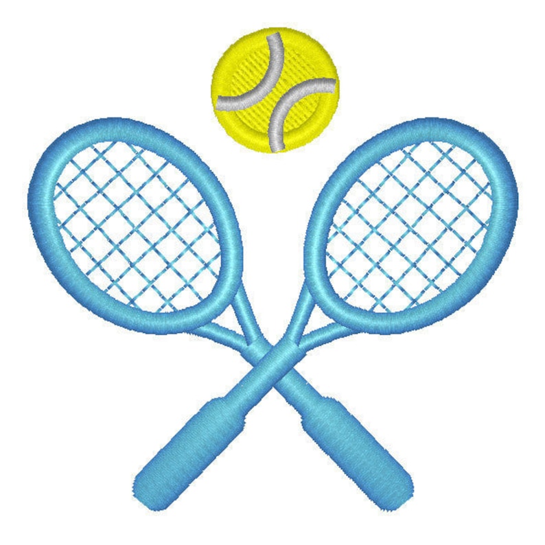 Tennis Embroidery Design Instant Download Etsy