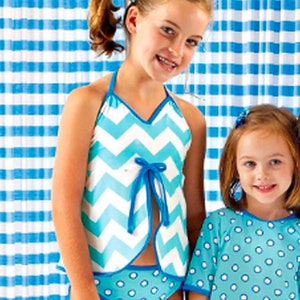 Auburn Swim Tankini Set PDF Sewing Pattern Sizes 4-16 image 1