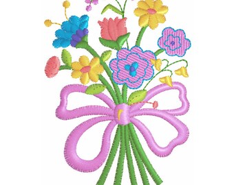 Wildflower Bouquet Embroidery