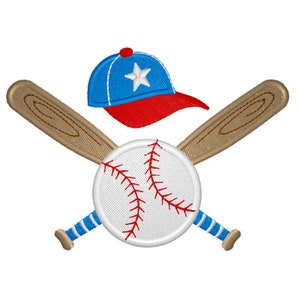 Baseball Theme Embroidery Design Instant Download