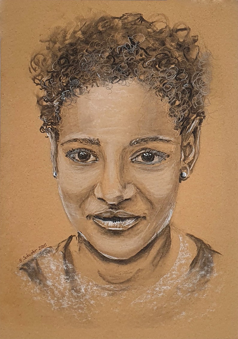 ORIGINAL Charcoal drawing on toned paper BLACK LIVES MATTERl