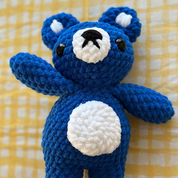 Crocheted Blue Bear Plush