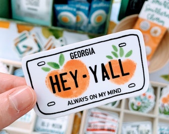 Southern States License Plate Sticker | Travel Decal | Suitcase Sticker | Travel Sticker | Wander Sticker | Travel Stocking Stuffer