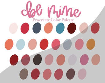 Be Mine | Valentine’s Color Palette | Procreate Color Palette | Valentine Color Scheme | Valentine Swatch | iPad Procreate Tools
