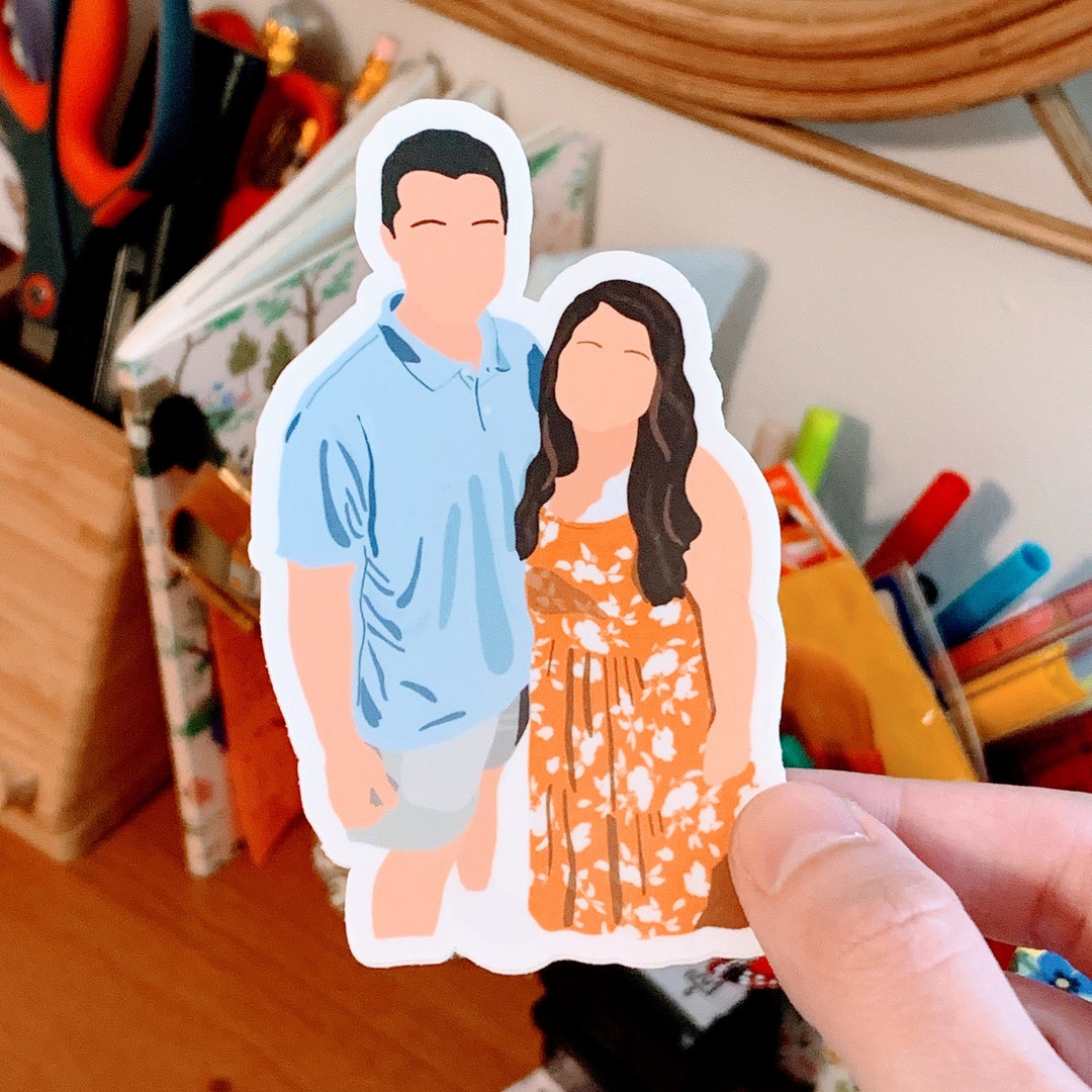 Custom Cartoon Friends Sticker, Custom Portrait Sticker, Photo Sticker ...