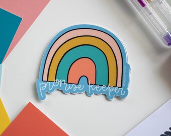 Promise Keeper Sticker, Christian Sticker, Rainbow Sticker, Faith Sticker, God is Promise Keeper, Promise Sticker