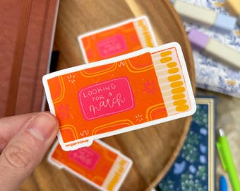Looking for a Match Sticker, Matchbox Sticker, Single Sticker, Matchbox Decal