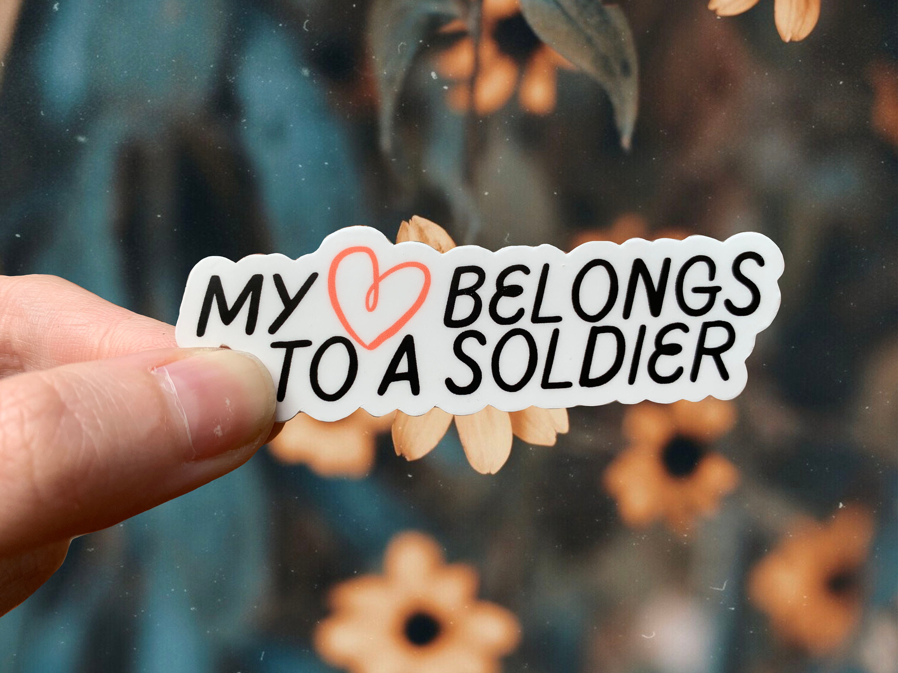 My Heart Belongs to a Soldier Sticker Soldier Sweetheart - Etsy