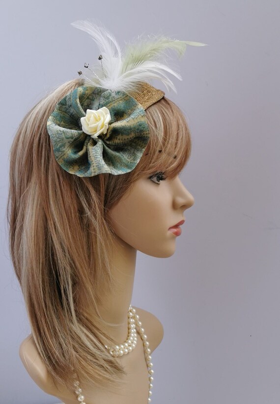 gold and green headpiece