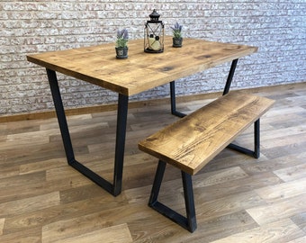 John Lewis Calia Style Industrial Reclaimed Dining Table Etsy