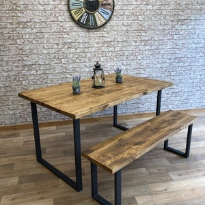 Industrial Dining Table, Reclaimed Dining Table, Kitchen Table image 7