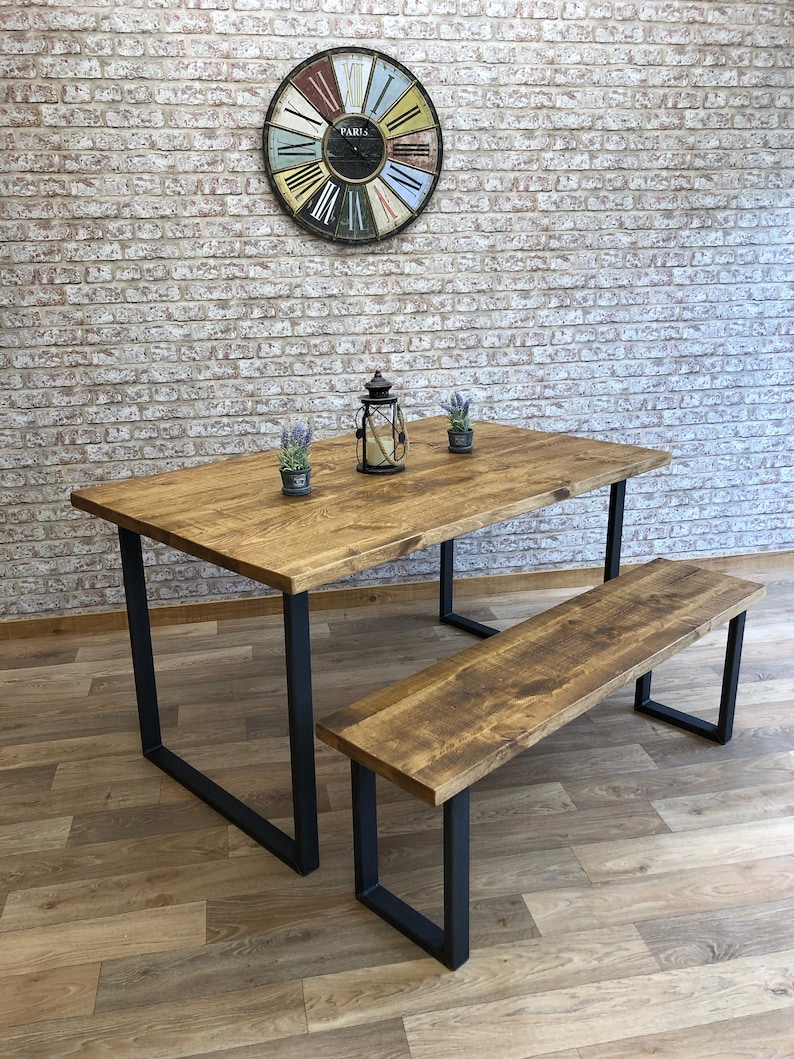 Industrial Dining Table, Reclaimed Dining Table, Kitchen Table image 7