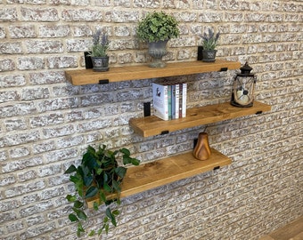 Rustic Shelves, Shelving, Bookshelf, 150mm x 36cm, Handmade, Solidwood