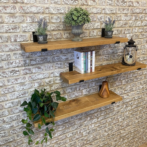 Rustic Shelves, Shelving, Bookshelf, 200mm x 36cm, Handmade, Solidwood