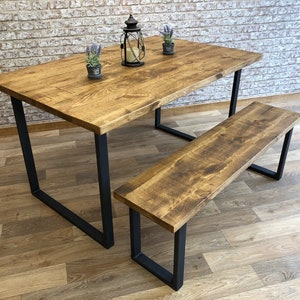 Industrial Dining Table, Reclaimed Dining Table, Kitchen Table image 1