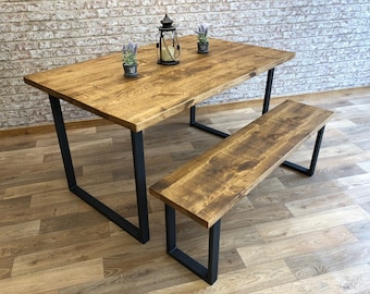 Industrial Dining Table, Reclaimed Dining Table, Kitchen Table