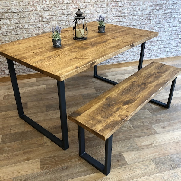 Industrial Dining Table, Reclaimed Dining Table, Kitchen Table