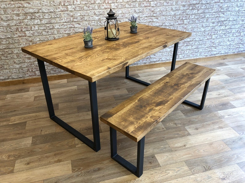 Industrial Dining Table, Reclaimed Dining Table, Kitchen Table image 1