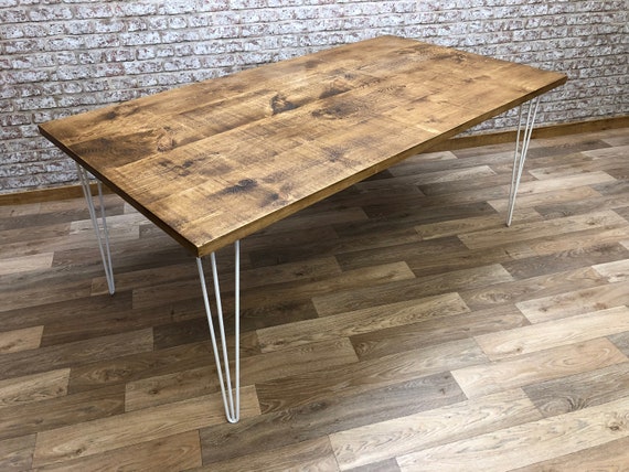 Extendable Dining Table Hairpin Leg Dining Table Rustic