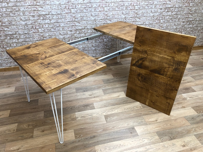 Extendable Dining Table Hairpin Leg Dining Table Rustic Etsy