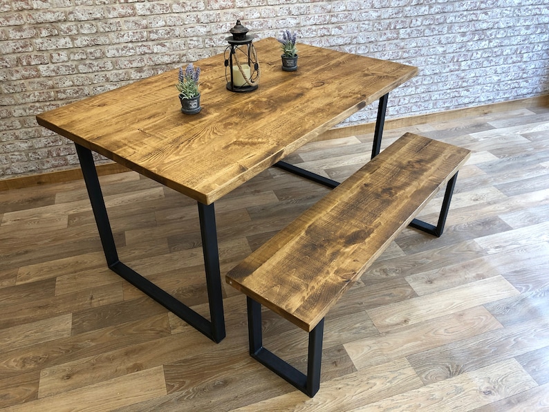 Industrial Dining Table, Reclaimed Dining Table, Kitchen Table image 8