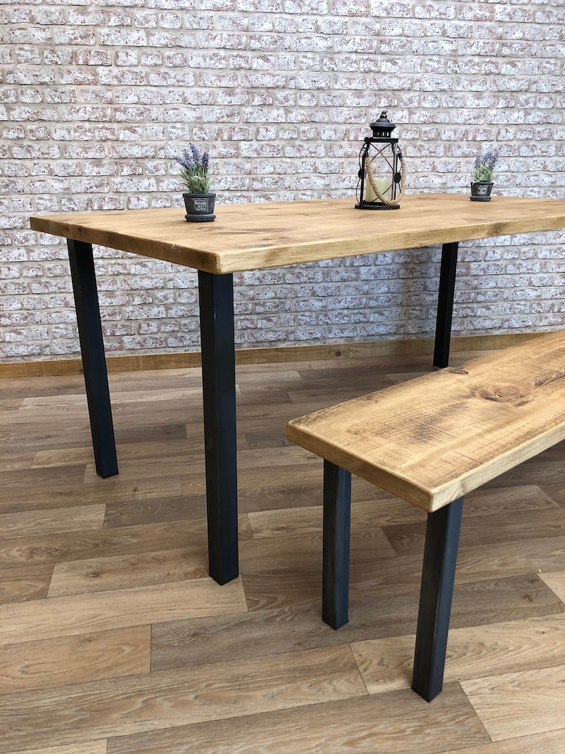New Steel Frame Dining Table 
