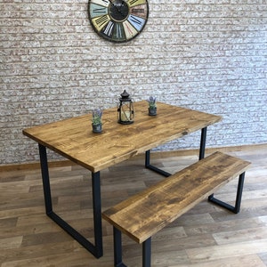 Industrial Dining Table, Reclaimed Dining Table, Kitchen Table image 6