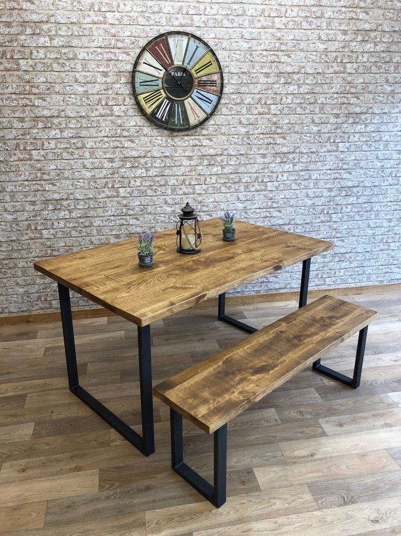 Industrial Dining Table, Reclaimed Dining Table, Kitchen Table image 6