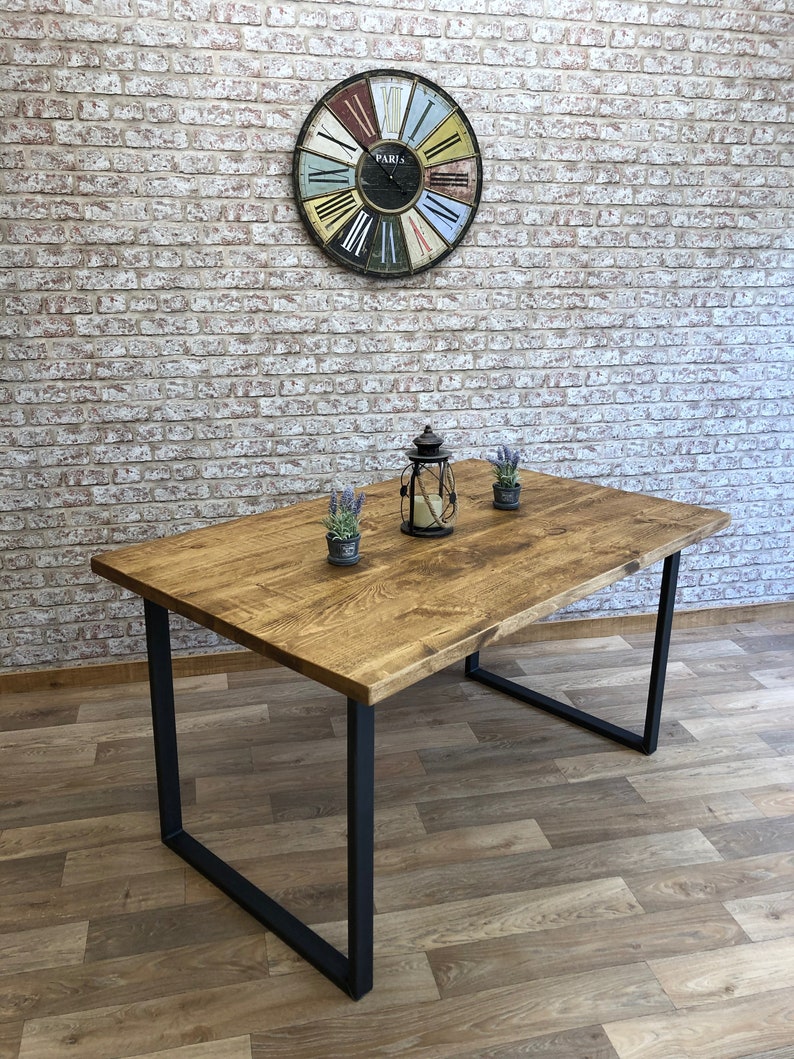 Industrial Dining Table, Reclaimed Dining Table, Kitchen Table image 2