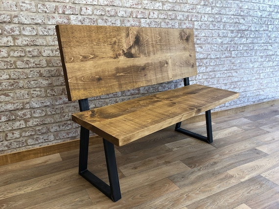 Rustic bench seat with back deals