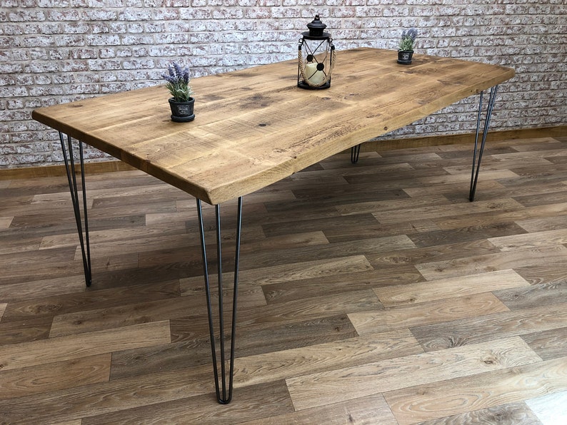 Industrial Hairpin Dining Table Live Edge Dining Table Etsy UK