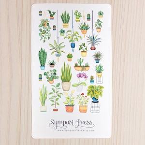 Plantas de interior - Pegatinas de Watercolor Planner
