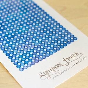Small Dots in Indigos - Watercolor Planner Stickers